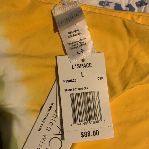 NWT L*Space Diagonal Sunburst Sandy Bikini Bottom - Picture 4 of 10